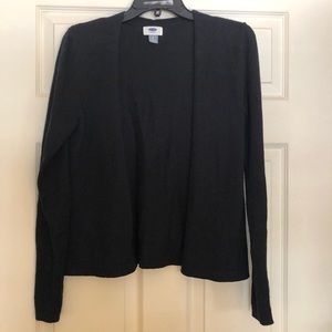 OLD NAVY black open front cardigan, size small
